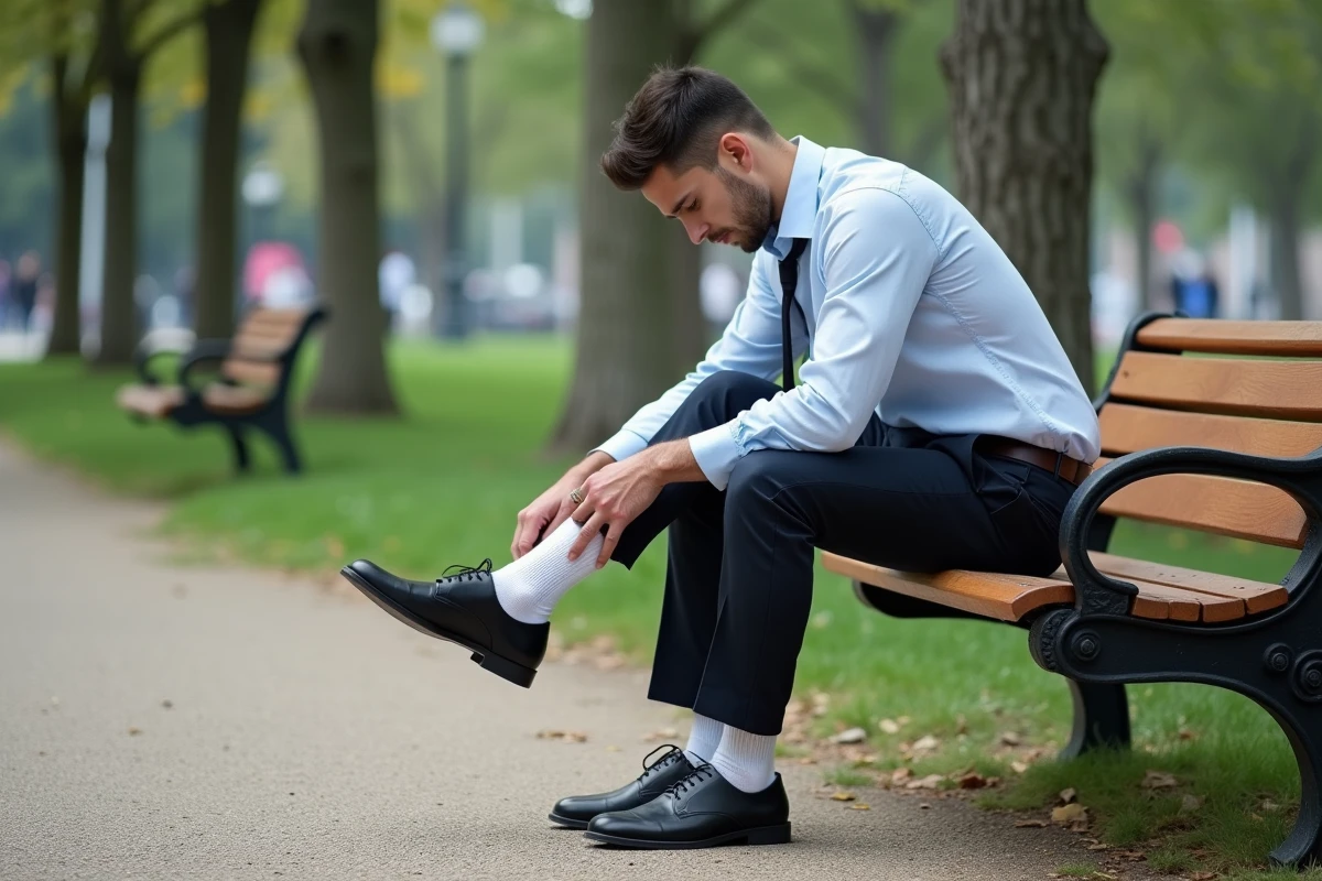 Jeune homme en vêtements d