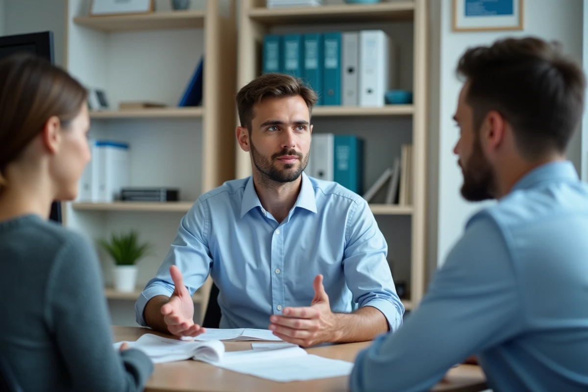 Jeune médecin expliquant le traitement de l insomnie